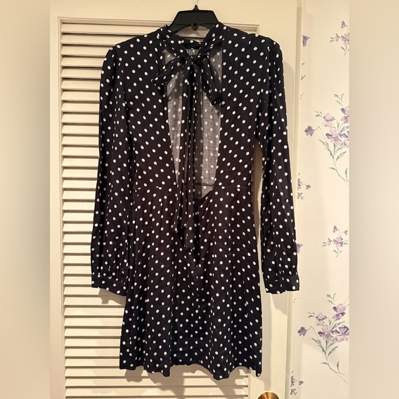 Rachel Pally Black and White Polka Dot Open Back Muni Dress in Size Small - Picture 2 of 6
